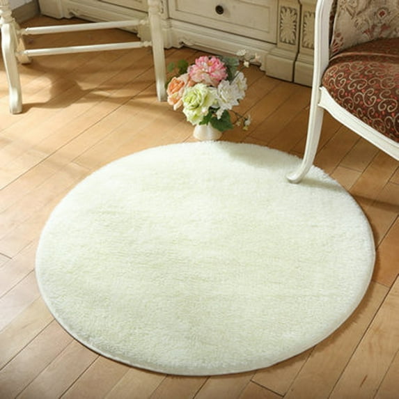 LELINTA Luxury Round Fluffy Super Soft Rug Warm Carpet Suitable for Living Room Bedroom Children's Room Bathroom Rugs Red PiLELINTA Brown Diameter 40 cm