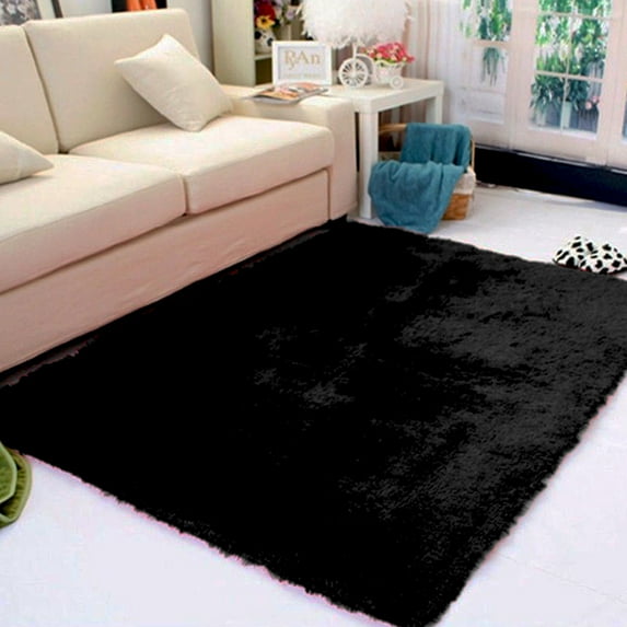 LELINTA Luxury Supper Soft Area Rugs Wool Shaggy Carpet Bedside Floor Mat Plush Sofa Cover Seat Pad Living Room Bedroom Floor Home Decor, Blue/ White/ Red/ Wine Red/ Black/ Grey/ Pink