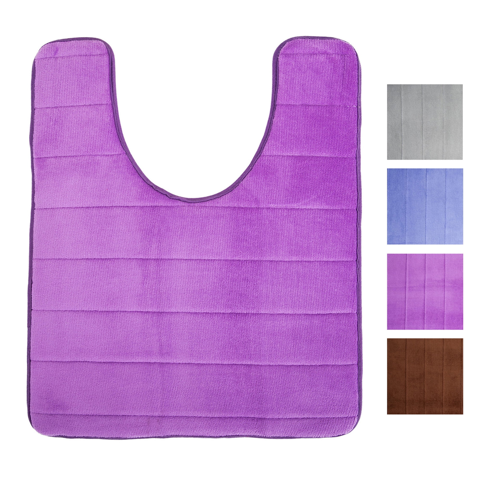 LELINTA Memory Foam Toilet Bath Mat UShaped, Soft and Comfortable