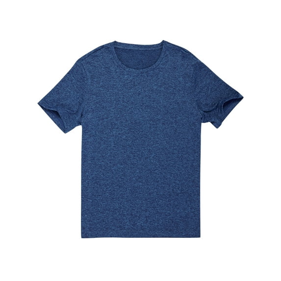 LELINTA Men Crew Neck Stripes Short Sleeves Tee Shirt Blue and White Stripes