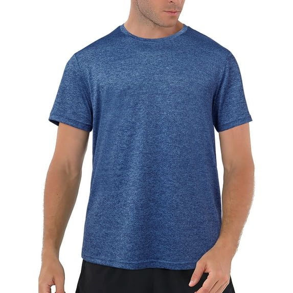 LELINTA Men's Short Sleeve Rashguard Mens Rashguard UPF 50+ Swimwear Swim Shirt Short Sleeved Tops Blue / Black