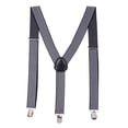 thumbnail image 1 of LELINTA Men's Suspenders Y-Back Clip Suspenders Adjustable Elastic Shoulder Strap - 1'' Wide, Black/ White/ Grey/ Rose Red, 1 of 5