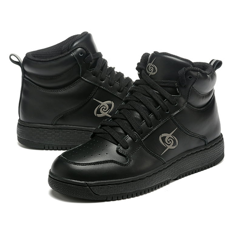 LELINTA Women's Men's High Top Sneakers Fashion Leather Platform