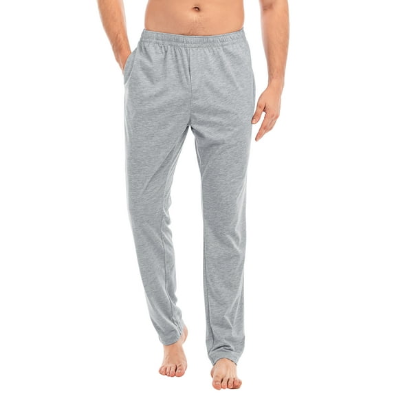 LELINTA Mens Cotton Pajama Pants, Lightweight Lounge Pant with Pockets Soft Sleep Pajama Bottoms for Men, S-3XL