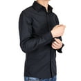 thumbnail image 1 of LELINTA Mens Dress Shirts, Oxford Shirt Button Down Solid Custom-Fit Long, Sleeve Casual Shirt-Up to Size 5XL White/ Black/ Blue Color, 1 of 7