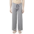 thumbnail image 1 of LELINTA Mens Knit Cotton Pajamas Pants Sleep Bottoms Nightwear Sleepwear Trousers, Grey/ Black, 1 of 7