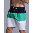 thumbnail image 1 of LELINTA Mens Swim Trunks Beach Board Shorts with Cargo Pockets,Blue/ Blue Color, Up To Size 4XL, 1 of 8