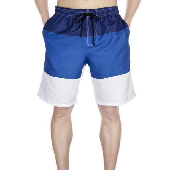 LELINTA Mens Swim Trunks Summer Watershort Swimsuit Beach Board Quick Dry Colorblock Shorts Bathing Suits Elastic Waist Drawstring, XL-5XL