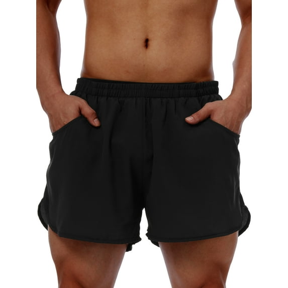 LELINTA Mens Swimming Board Shorts Swim Shorts Trunks Swimwear Solid Color Casual Quick Dry Beach Underpants