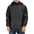 thumbnail image 1 of LELINTA Mens Zip Up Jacket Hoodie Polyester Soft Lightweight Basic Solid Outerwear Jackets Grey/Green Color, 1 of 6