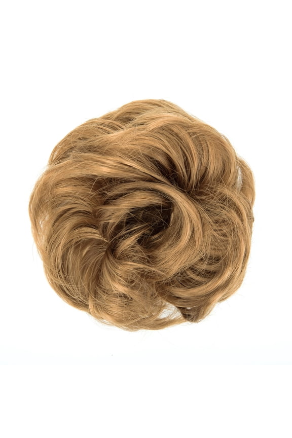 Messy Bun Hair Piece, Tousled Updo Hair Extensions Chignon Hair Bun Curly Wavy Ponytail Hairpieces Hair Scrunchies with Elastic Rubber Band for Women Girls,30G