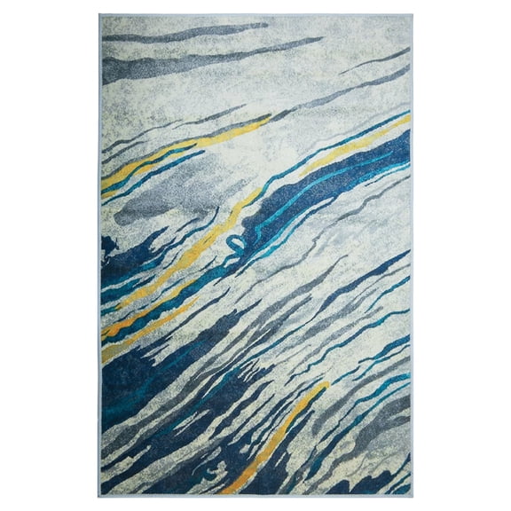 LELINTA Modern Abstract Outdoor/Indoor Polyester Rug, Easy to Clean and Fold, Perfect for Bedroom, Kitchen, and Living Room,S-15.7''x23.6''/ M-31.5''x47.2''/ L-47.2''x63.0''/ XL-63.0''x90.6''