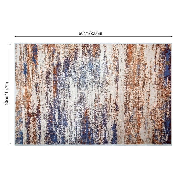 LELINTA Modern Abstract Vintage Cream/ Blue Area Rug, Indoor Carpet, Bohemian, Easy Cleaning, For Bedroom, Kitchen, Living Room, Non Shedding, 3 Types Color 4 Sizes to Choose