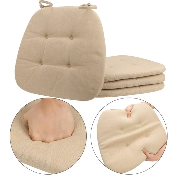 LELINTA Patio Seat Cushions D16 x W17 Inches Outdoor Chair Pads All Weather Chair Cushions for Garden Patio Furniture Chair Home Set of 4