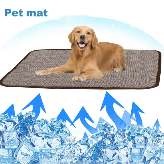 LELINTA Pet Dog Cold Mat, Sleeping Pad Breathable Dog Kennel Sofa Car Seats Dog Cat Bed Mattress Ice Silk Material Dissipates Heat Cold Pad Mat for Small Medium Dogs Cats - S-2XL