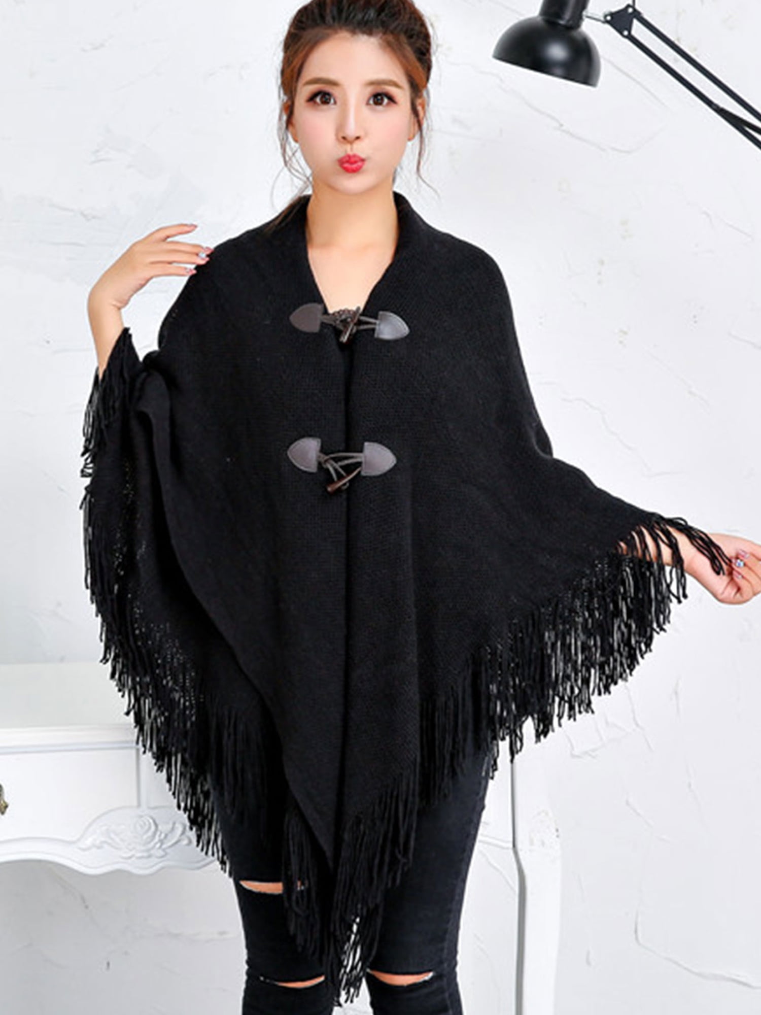 Pullover ponchos for ladies hot sale