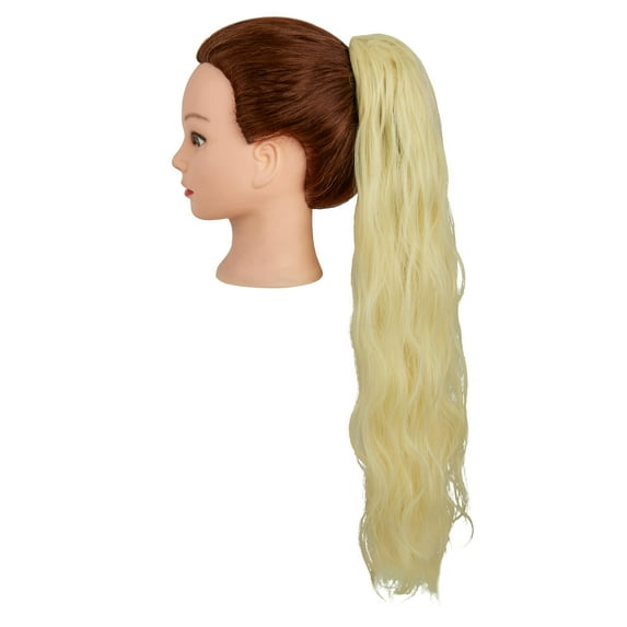 LELINTA Ponytail Extension Min Claw Clip 18" 24" Curly Synthetic Clip in Claw Ponytail Hair Extension Synthetic Hairpiece with a jaw/Claw Clip