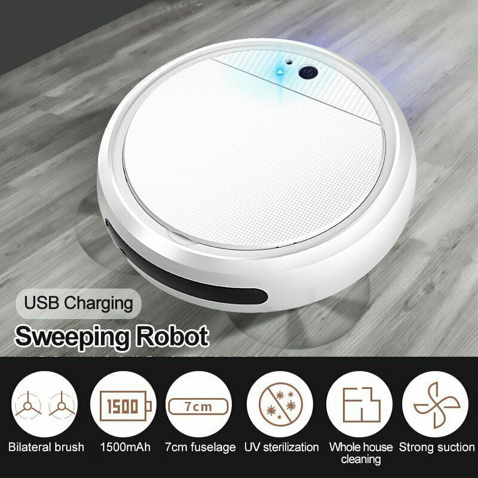 LELINTA Robot Vacuum Cleaner, Rechargeable Auto Sweeper Edge Clean Mop