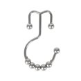 thumbnail image 1 of LELINTA Rustproof Shower Curtain Rings, Stainless Steel Heavy Duty Roller Double Glide Shower Hooks, 1 of 3