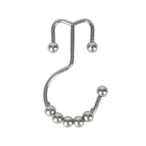 LELINTA Rustproof Shower Curtain Rings, Stainless Steel Heavy Duty Roller Double Glide Shower Hooks
