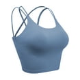 thumbnail image 1 of LELINTA Seamless Short Camisoles Padded For Crisscross Back Women Cami Tank Tops For Women Spaghetti Strap Super Soft, Black/ White/ Blue/ Purple, 1 of 6