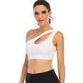 thumbnail image 1 of LELINTA Sexy Cute One Shoulder Sports Bra for Women Medium Support Workout Yoga Bra, 1 of 5