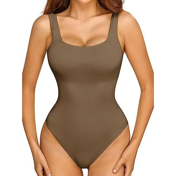 LELINTA Shapewear Bodysuit for Women Tummy Control Body Shaper Thong Sleeveless Tank Tops Bodysuits Seamless Sculpting Body Suit Ladies Going Out Clubwear