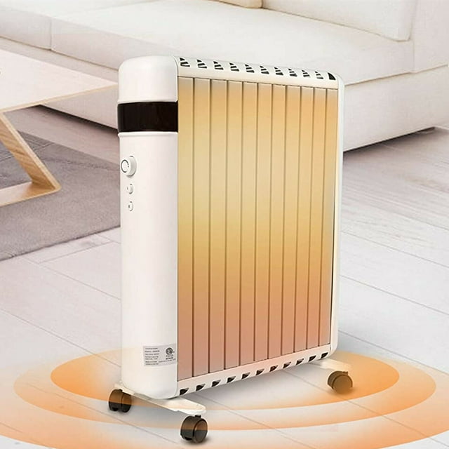 Oil Filled Space Heater With Digital Thermostat LELINTA Space Heater, 750W/1500W Oil Filled Radiator Electric Heater