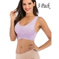thumbnail image 1 of LELINTA Sports Bras for Women Lace Front Cross Side Buckle and Removable Pad Tank Top Yoga Sports Bra 1 or 3 Pack, 1 of 8