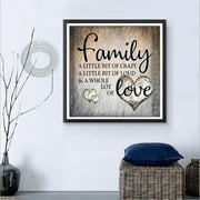 LELINTA Stamped Cross Stitch Starter Kits Beginners Cross-Stitching Pre-Printed Pattern - "Family Love Letter" Embroidery Pattern Cross Stitch Crafts Kit For Home Decor Stickers
