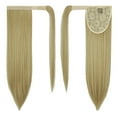 thumbnail image 1 of LELINTA Straight Ponytail Extension 20"/28" Clip in on Wrap Around Drawstring Ponytail Hair Extension Long Synthetic Hair Pieces for Women - 140-160G # Bleach Blonde(11colors), 1 of 8