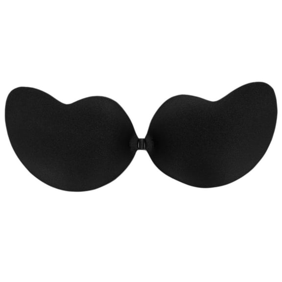 LELINTA Strapless Bra Self Adhesive Backless Bras Silicone Push up Bra for Women, Upgrade style, Black