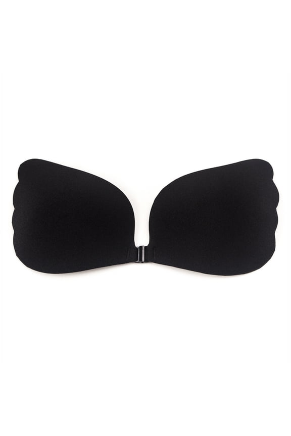 Strapless Self Adhesive Bra, Reusable Push Up Invisible Silicone Bras for Women with Drawstring Suit For Backless Dresses Wedding Party, Multiple Styles and Sizes, Beige/ Black/ Grey