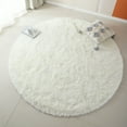 thumbnail image 1 of LELINTA Super Soft Fluffy Floor Rug Washable Shag Rug Round Shaggy Area Rug Bedroom Dining Room Anti-skid Carpet Yoga Mat Child Play Mat, 4ft x 4ft, 5.3ft x 5.3ft, 6ft x 6ft, 1 of 7