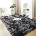 thumbnail image 1 of LELINTA Super Soft Fluffy Floor Rug Washable Shag Rug Shaggy Area Rug Bedroom Dining Room Anti-skid Carpet Yoga Mat Child Play Mat Contemporary Luxury Rug, 60''x95.7'', Dark Grey, 1 of 5