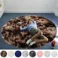 thumbnail image 1 of LELINTA Ultra Soft Indoor Modern Area Rugs Round Fluffy Carpets for Living Room Children Bedroom Home Decor Nursery Rug, 4ft x 4ft, 1 of 7
