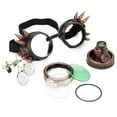 thumbnail image 1 of LELINTA Vintage Kaleidoscope Glasses Rave Crystal Prism Steam puLELINTA Goggle Fashion Halloween Eyewear with Double Ocular Loupe and Rivet, 1 of 7