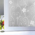thumbnail image 1 of LELINTA Window Glass Sticker Waterproof Frosted Privacy Home Bathroom Removable Decals Self Adhesive Film Wall Sticker White Wrought Iron Flower, 1 of 5