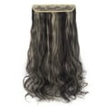 thumbnail image 1 of LELINTA Women 24" Long Curly 3/4 Full Head Clip in Synthetic Hair Extentions 155g Black Brown Blonde, 1 of 3