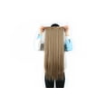 thumbnail image 1 of LELINTA Women 26" Long Straight 3/4 Full Head Clip in Synthetic Hair Extentions 160g Black Brown Blonde, 1 of 3