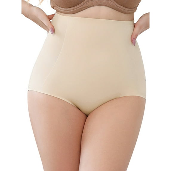 LELINTA Women Butt Lifter Thong Shapewear Panties Waist Trainer Body Shaper Tummy Control Shapewear Slim Smooth Panty,Size S-2XL Black/Beige