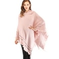 thumbnail image 1 of LELINTA Women Knitted Poncho Cape Tassel Oversized Cardigan Sweater Long Shawl Scarf Pullover Jumper, One Size, 3 Colors, 1 of 7