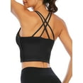 thumbnail image 1 of LELINTA Women Ladies Yoga Vest Sleeveless T-Shirt Sports Bra Active Wear Tops Gym Workout Running Support Shirts Cross Back Yoga Vest Tops with Removable Paddeds, 3 Styles 10+Colors, XS-XL, 1 of 7