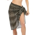 thumbnail image 1 of LELINTA Women Short Skirts Swimwear Ruffle Bandage Sarong Wrap Beach Cover Up Skirt Chiffon Bikini Beachwear Soild Color Cover-up, 1 of 4