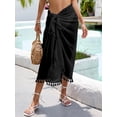 thumbnail image 1 of LELINTA Women Short Skirts Swimwear Ruffle Bandage Sarong Wrap Beach Cover Up Skirt Chiffon Bikini Beachwear Soild Color Cover-up, 1 of 5