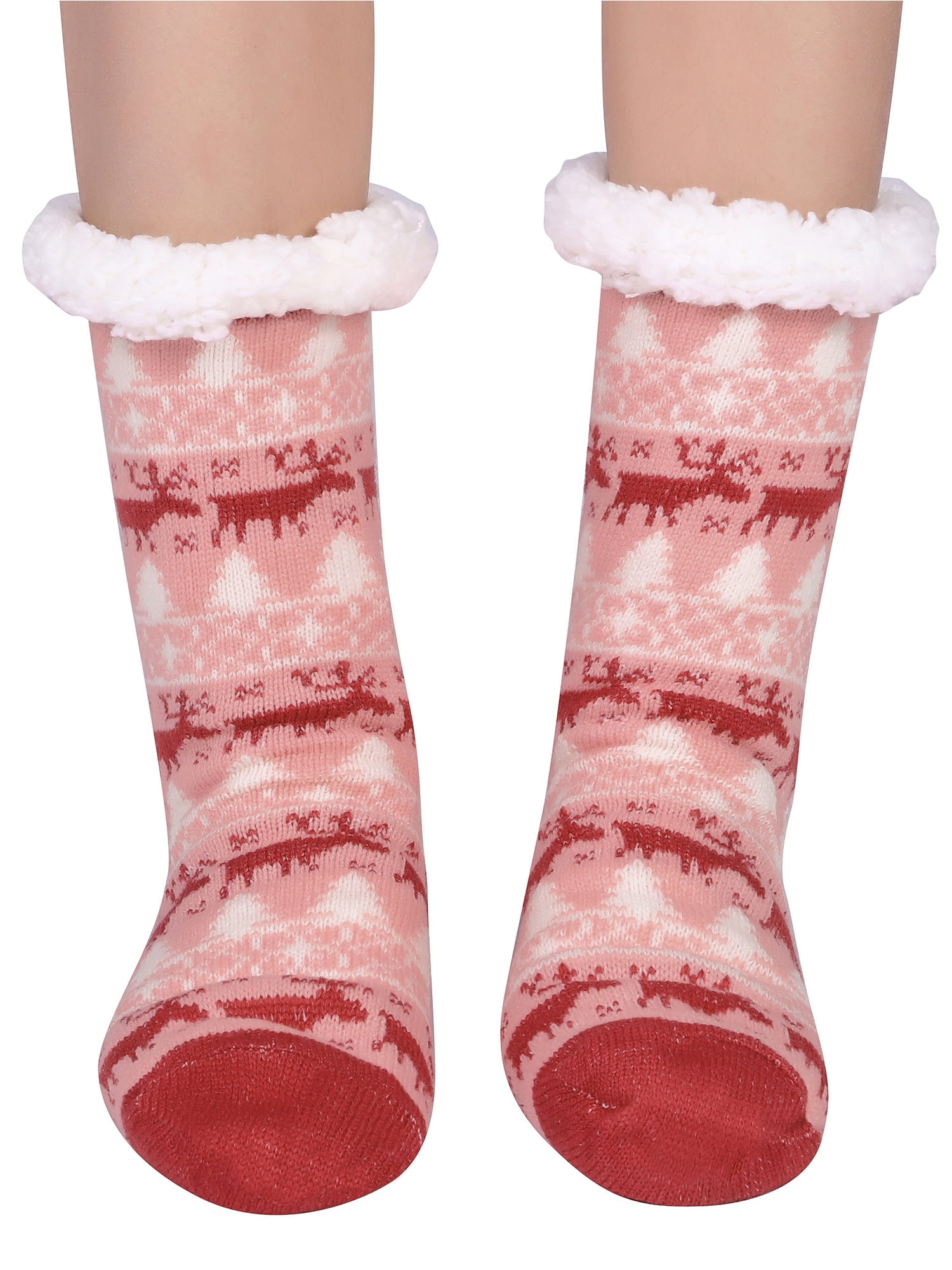 LELINTA Women Socks Fleece Lined Slipper Socks Floor Socks Winter Fuzzy