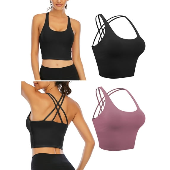 LELINTA Yoga Outfits for Women Sports Bra Workout Fitness Clothes Yoga Bra with Removable Pads Yoga Running Bra With Good Support