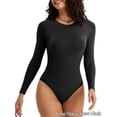 thumbnail image 1 of LELINTA Women Tummy Control Leotard Shapewear Mock Neck Bodysuit High Neck Jumpsuit, 1 of 8