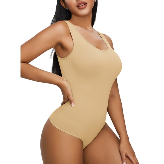 LELINTA Women Waist Trainer Shapewear Tummy Control Body Shaper Sexy V-Neck Slim Bodysuit Tops Corset