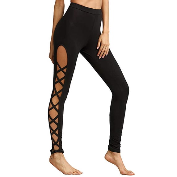 LELINTA Women Yoga Leggings Workout Pants High Waist Cutout Tights